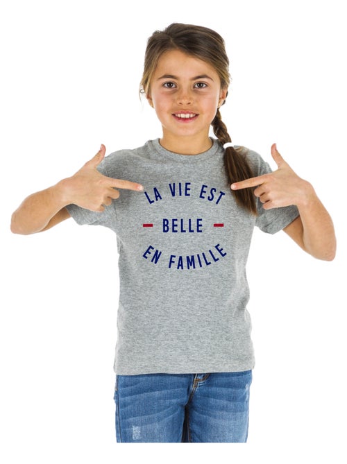 Tshirt Enfant LA VIE EST BELLE EN FAMILLE - Kiabi Tshirt Enfant LA VIE EST BELLE EN FAMILLE - Kiabi