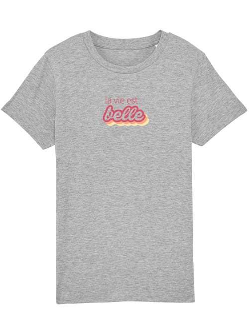 Tshirt Enfant LA VIE EST BELLE ROSE - Kiabi Tshirt Enfant LA VIE EST BELLE ROSE - Kiabi