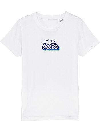 Tshirt Enfant LA VIE EST BELLE VERT