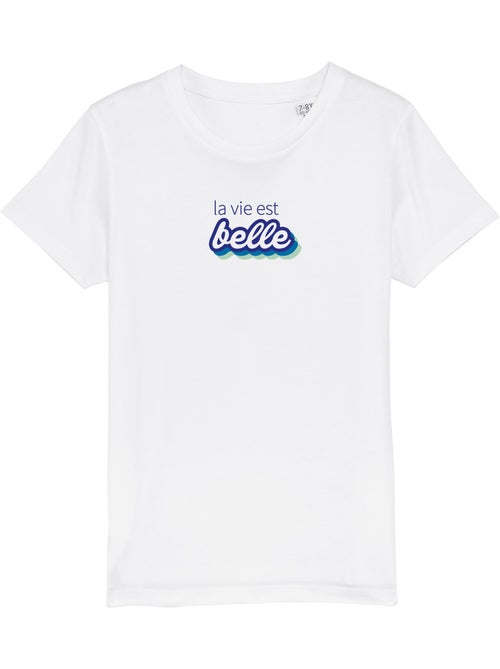 Tshirt Enfant LA VIE EST BELLE VERT - Kiabi Tshirt Enfant LA VIE EST BELLE VERT - Kiabi