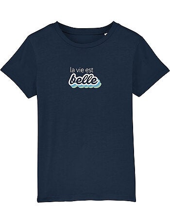 Tshirt Enfant LA VIE EST BELLE VERT