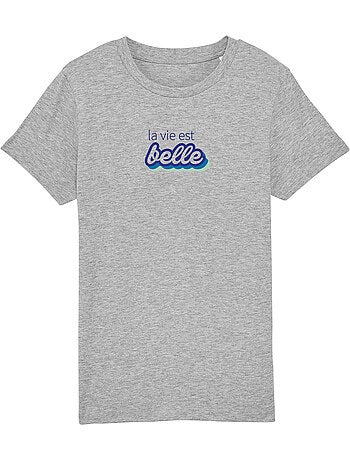 Tshirt Enfant LA VIE EST BELLE VERT