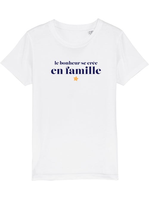 Tshirt Enfant LE BONHEUR SE CRÉE EN FAMILLE - Kiabi Tshirt Enfant LE BONHEUR SE CRÉE EN FAMILLE - Kiabi