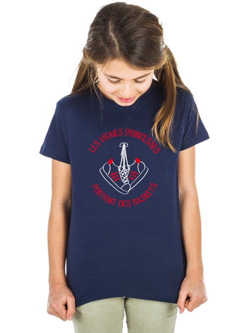 Tshirt Enfant LES VRAIES PRINCESSES PORTENT DES BASKETS - Kiabi Tshirt Enfant LES VRAIES PRINCESSES PORTENT DES BASKETS - Kiabi
