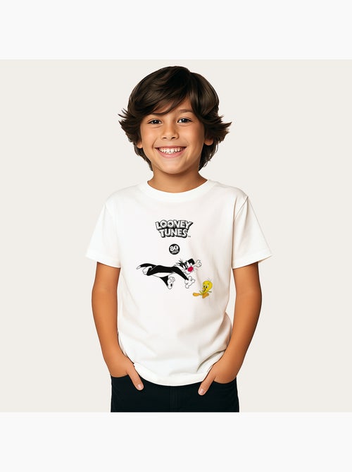 Tshirt Enfant LOONEY TUNES TWEETY 80TH THE CHASE - Kiabi Tshirt Enfant LOONEY TUNES TWEETY 80TH THE CHASE - Kiabi