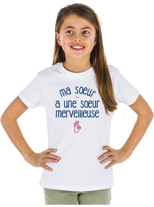 Tshirt Enfant MA SŒUR A UNE SŒUR MERVEILLEUSE - Kiabi Tshirt Enfant MA SŒUR A UNE SŒUR MERVEILLEUSE - Kiabi