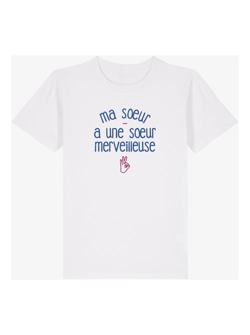 Tshirt Enfant MA SŒUR A UNE SŒUR MERVEILLEUSE - Kiabi Tshirt Enfant MA SŒUR A UNE SŒUR MERVEILLEUSE - Kiabi
