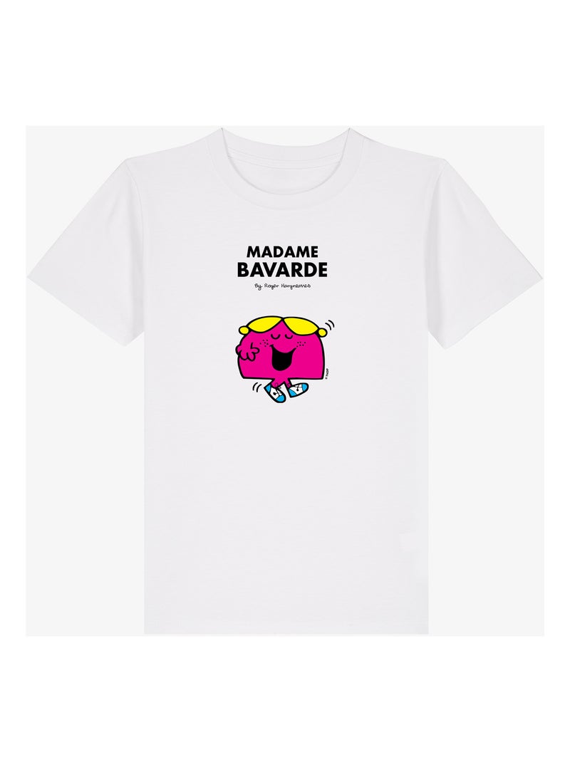 Tshirt Enfant MADAME BAVARDE Blanc - Kiabi