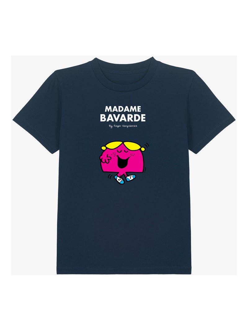 Tshirt Enfant MADAME BAVARDE Bleu marine - Kiabi