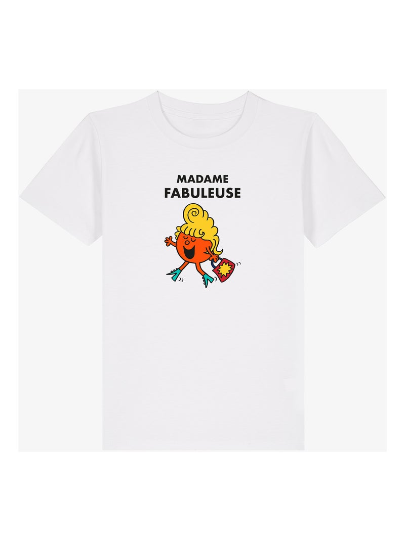 Tshirt Enfant MADAME FABULEUSE Blanc - Kiabi