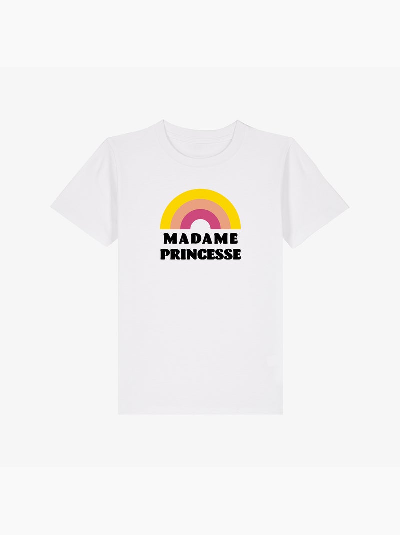 Tshirt Enfant MADAME PRINCESSE WAF Blanc - Kiabi