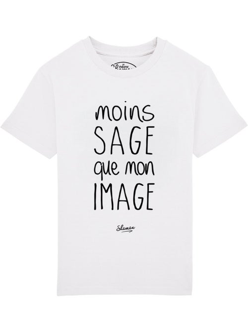 Tshirt Enfant MOINS SAGE QUE MON IMAGE - Kiabi