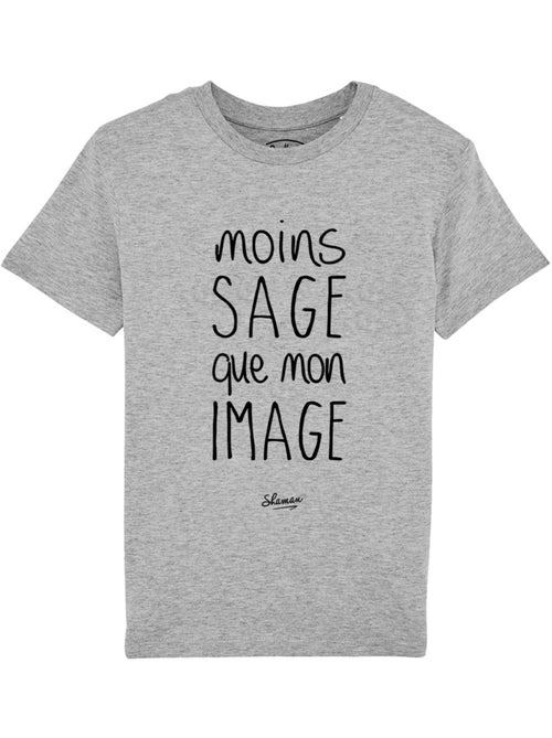 Tshirt Enfant MOINS SAGE QUE MON IMAGE - Kiabi