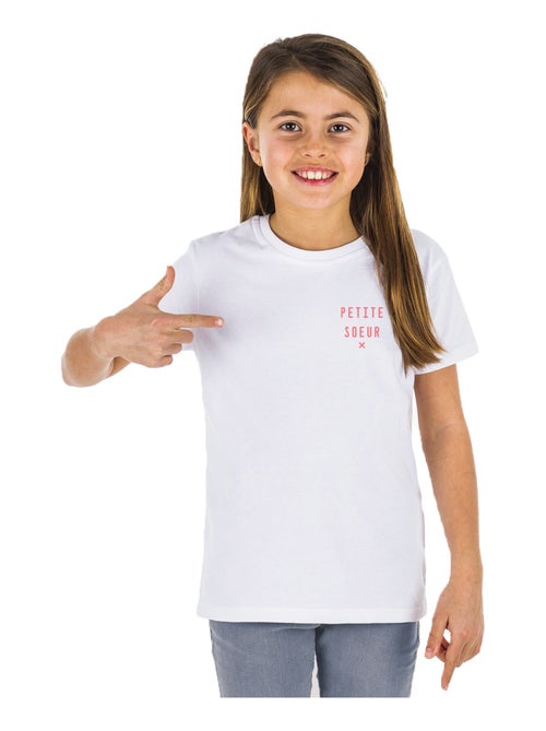 Tshirt Enfant PETITE SŒUR X CŒUR WAF - Kiabi Tshirt Enfant PETITE SŒUR X CŒUR WAF - Kiabi