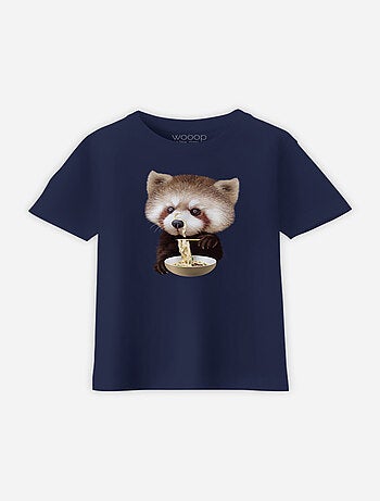Tshirt Enfant RED PANDA LOVES NOODLES