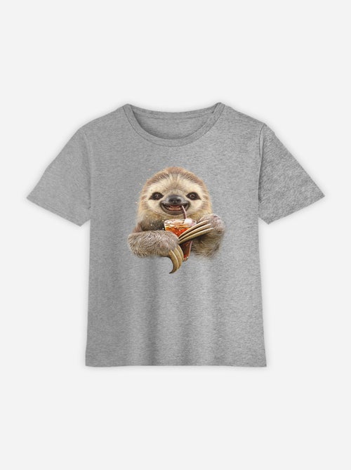 Tshirt Enfant SLOTH AND DRINK - Kiabi Tshirt Enfant SLOTH AND DRINK - Kiabi
