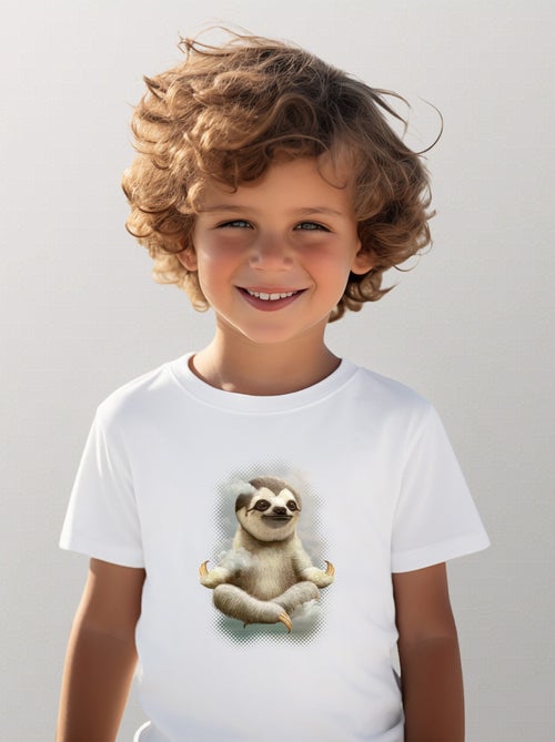 Tshirt Enfant SLOTH MEDITATE - Kiabi