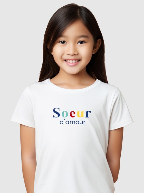 Tshirt Enfant SŒUR D'AMOUR - Kiabi Tshirt Enfant SŒUR D'AMOUR - Kiabi