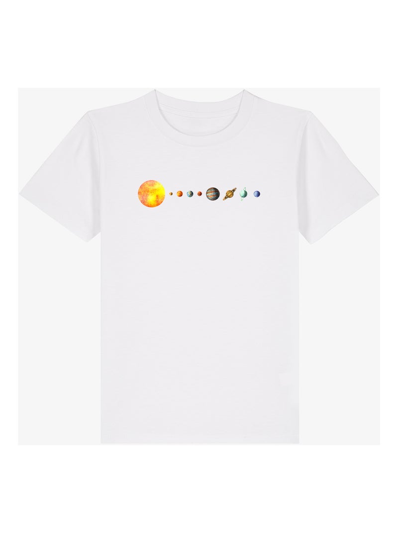 Tshirt Enfant SOLAR SYSTEM Blanc - Kiabi