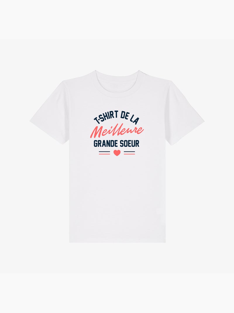 Tshirt Enfant Tshirt Enfant DE LA MEILLEURE GRANDE SŒUR Blanc - Kiabi