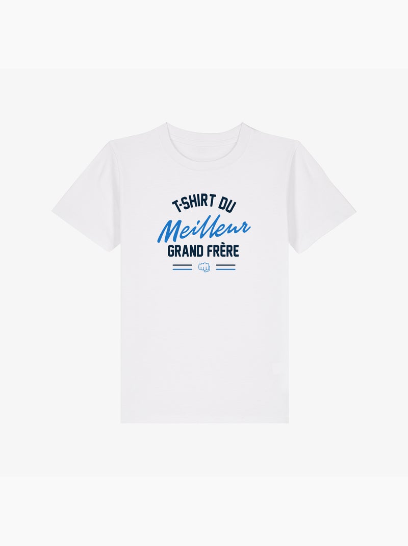 Tshirt Enfant Tshirt Enfant DU MEILLEUR GRAND FRÈRE Blanc - Kiabi