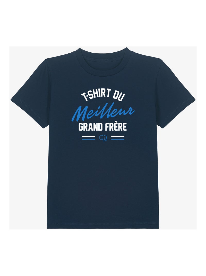 Tshirt Enfant Tshirt Enfant DU MEILLEUR GRAND FRÈRE Bleu marine - Kiabi