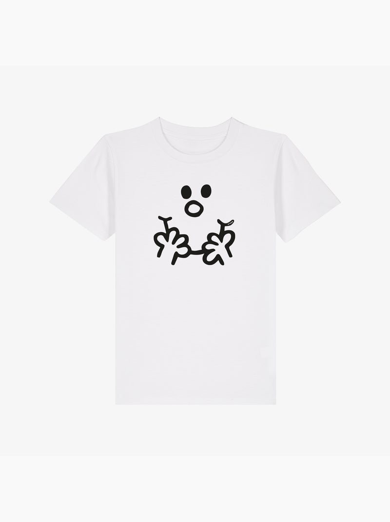 Tshirt Enfant VISAGE MONSIEUR Blanc - Kiabi