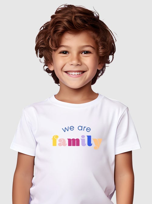 Tshirt Enfant WE ARE FAMILY - Kiabi