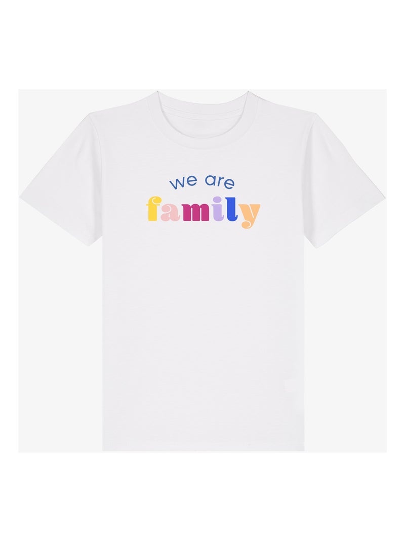 Tshirt Enfant WE ARE FAMILY Blanc - Kiabi