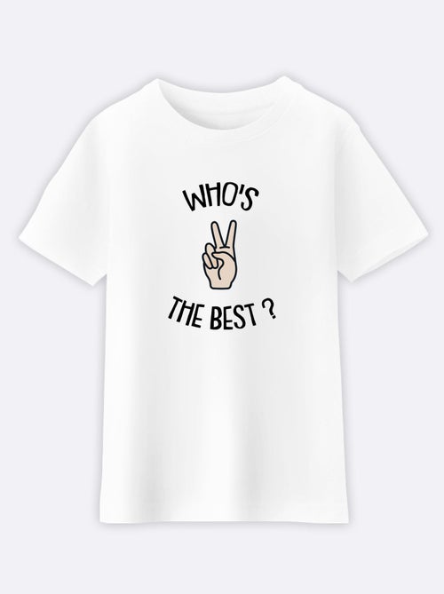 Tshirt Enfant WHOS THE BEST - Kiabi Tshirt Enfant WHOS THE BEST - Kiabi