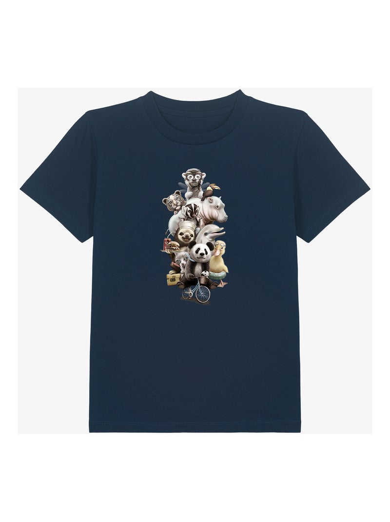 Tshirt Enfant ZOO ESCAPE Bleu marine - Kiabi