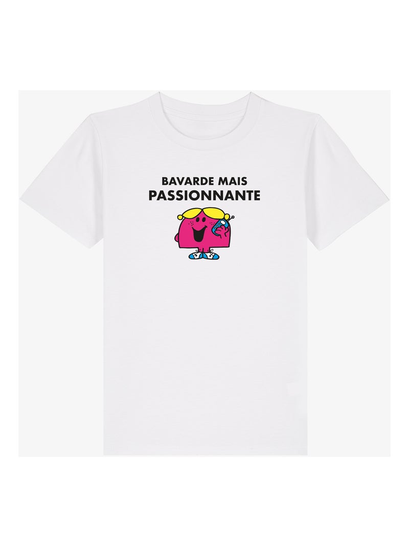 Tshirt Kinder BAVARDE MAIS PASSIONNANTE Wit - Kiabi