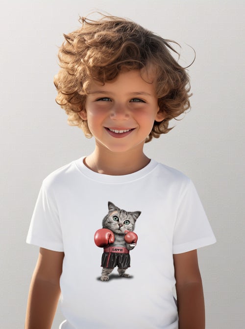 Tshirt Kinder BOXING CAT - Kiabi Tshirt Kinder BOXING CAT - Kiabi
