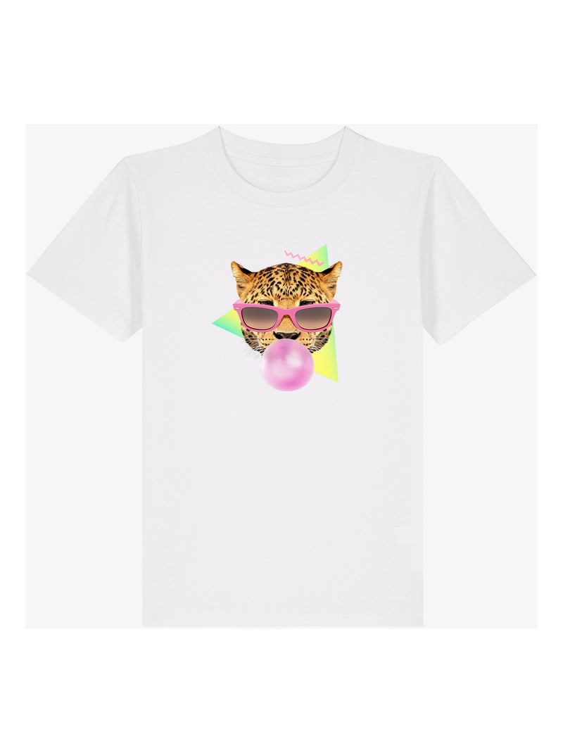 Tshirt Kinder BUBBLE GUM LEO Wit - Kiabi