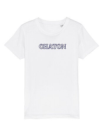 Tshirt Kinder CHATON BLEU
