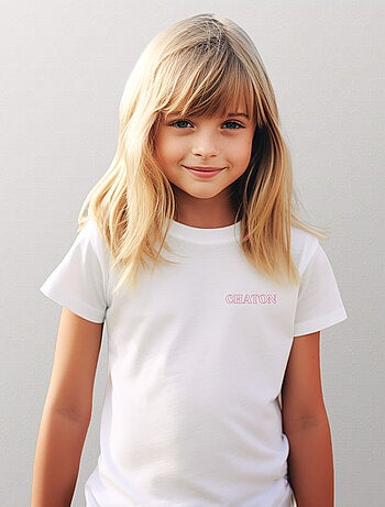 Tshirt Kinder CHATON CŒUR