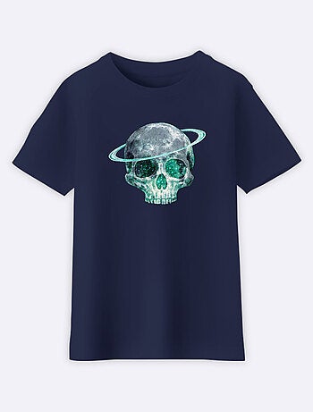 Tshirt Kinder COSMIC SKULL GREEN