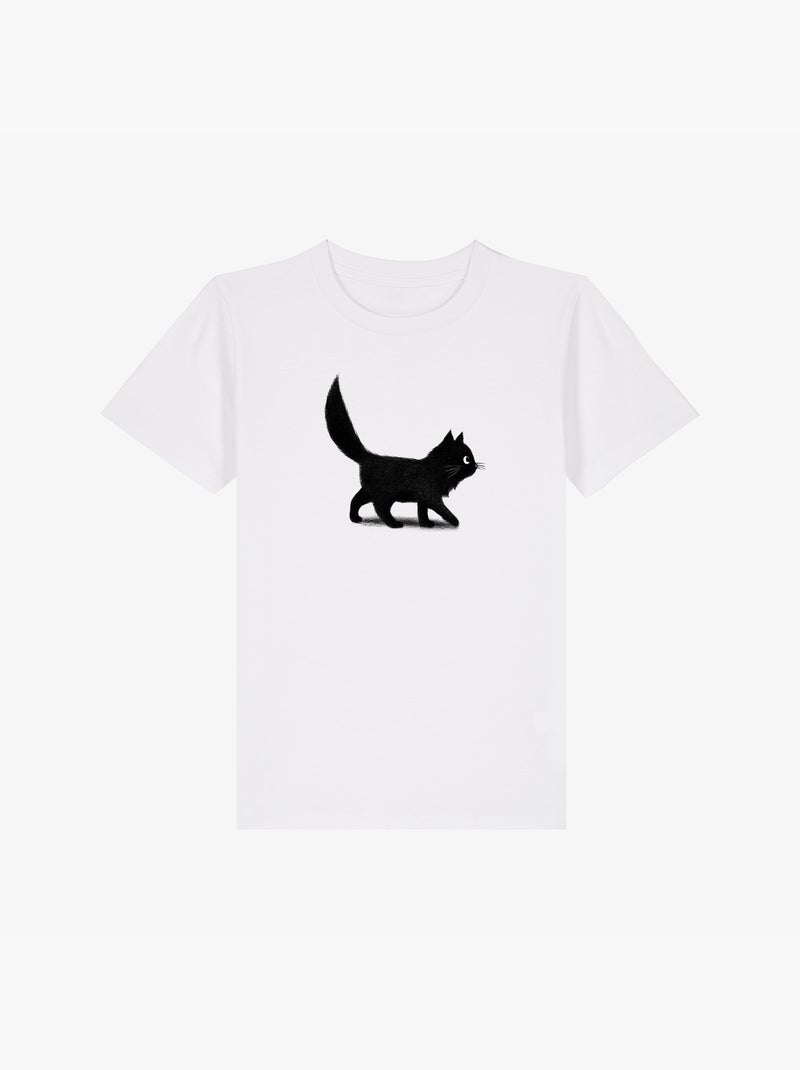 Tshirt Kinder CREEPING CAT Wit - Kiabi