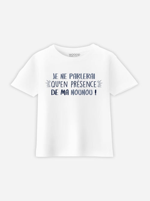 Tshirt Kinder EN PRESENCE DE MA NOUNOU - Kiabi Tshirt Kinder EN PRESENCE DE MA NOUNOU - Kiabi