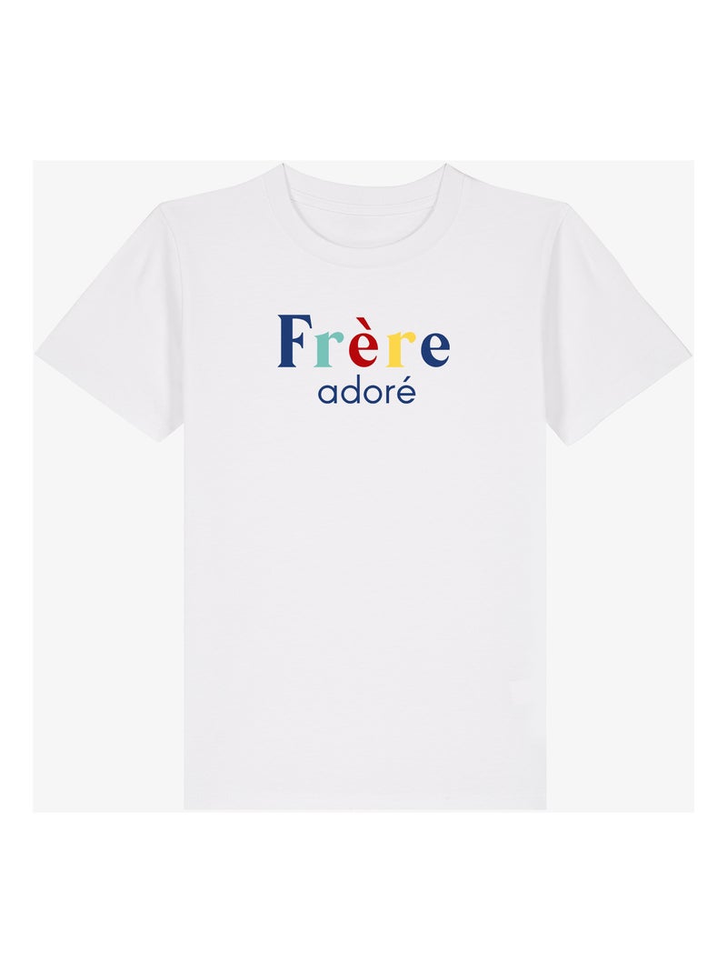 Tshirt Kinder FRÈRE ADORÉ Wit - Kiabi