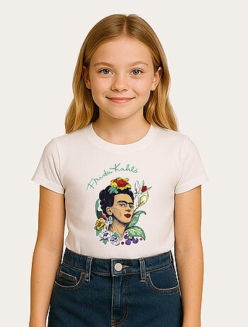 Tshirt Kinder FRIDA KAHLO FLOWERS