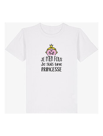 Tshirt Kinder JE M EN FOUS JE SUIS UNE PRINCESSE