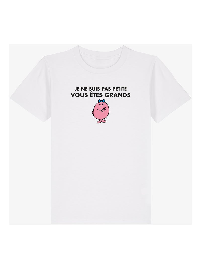Tshirt Kinder JE NE SUIS PAS PETITE VOUS ETES GRANDS Wit - Kiabi