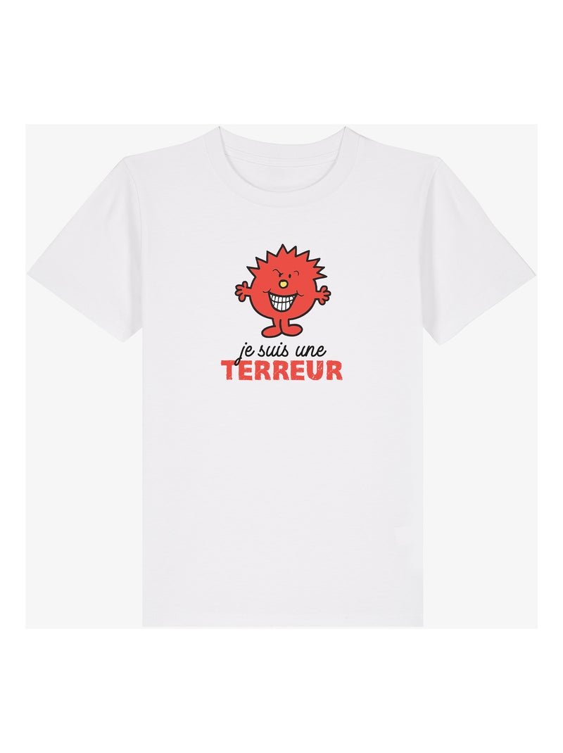 Tshirt Kinder JE SUIS UNE TERREUR Wit - Kiabi