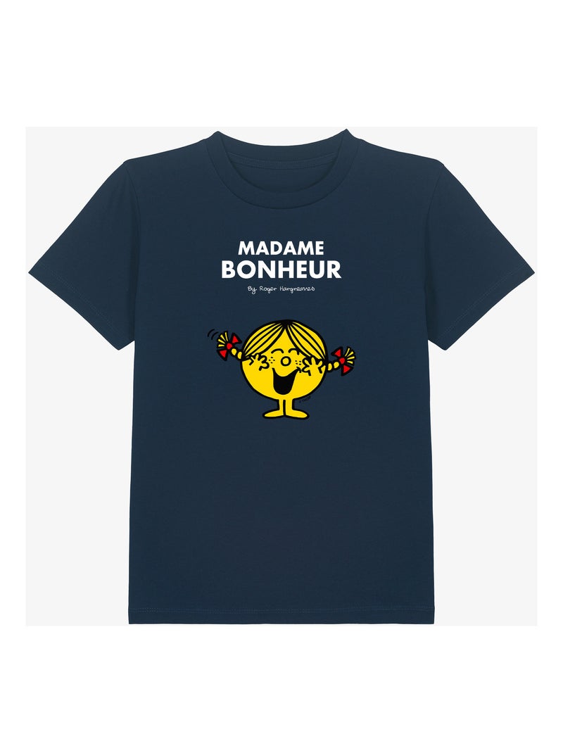 Tshirt Kinder MADAME BONHEUR Marineblauw - Kiabi