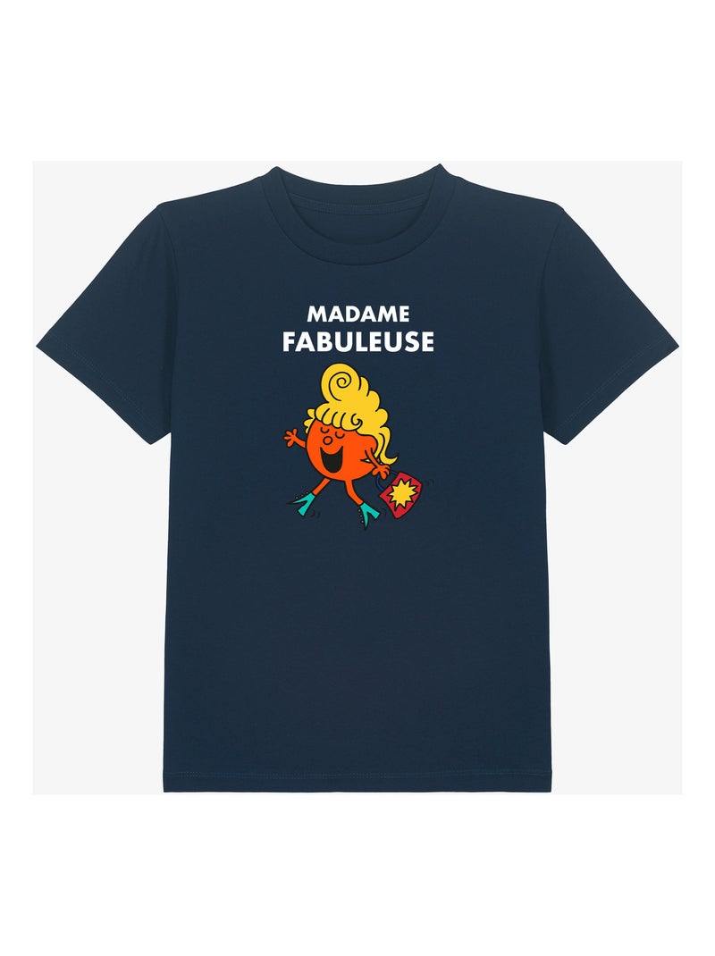 Tshirt Kinder MADAME FABULEUSE Marineblauw - Kiabi