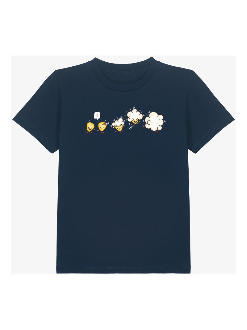 Tshirt Kinder MICROWAVOLUTION Marineblauw - Kiabi