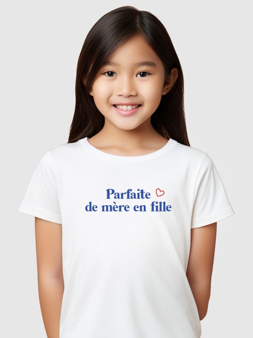 Tshirt Kinder PARFAITE DE MÈRE EN FILLE WAF - Kiabi Tshirt Kinder PARFAITE DE MÈRE EN FILLE WAF - Kiabi