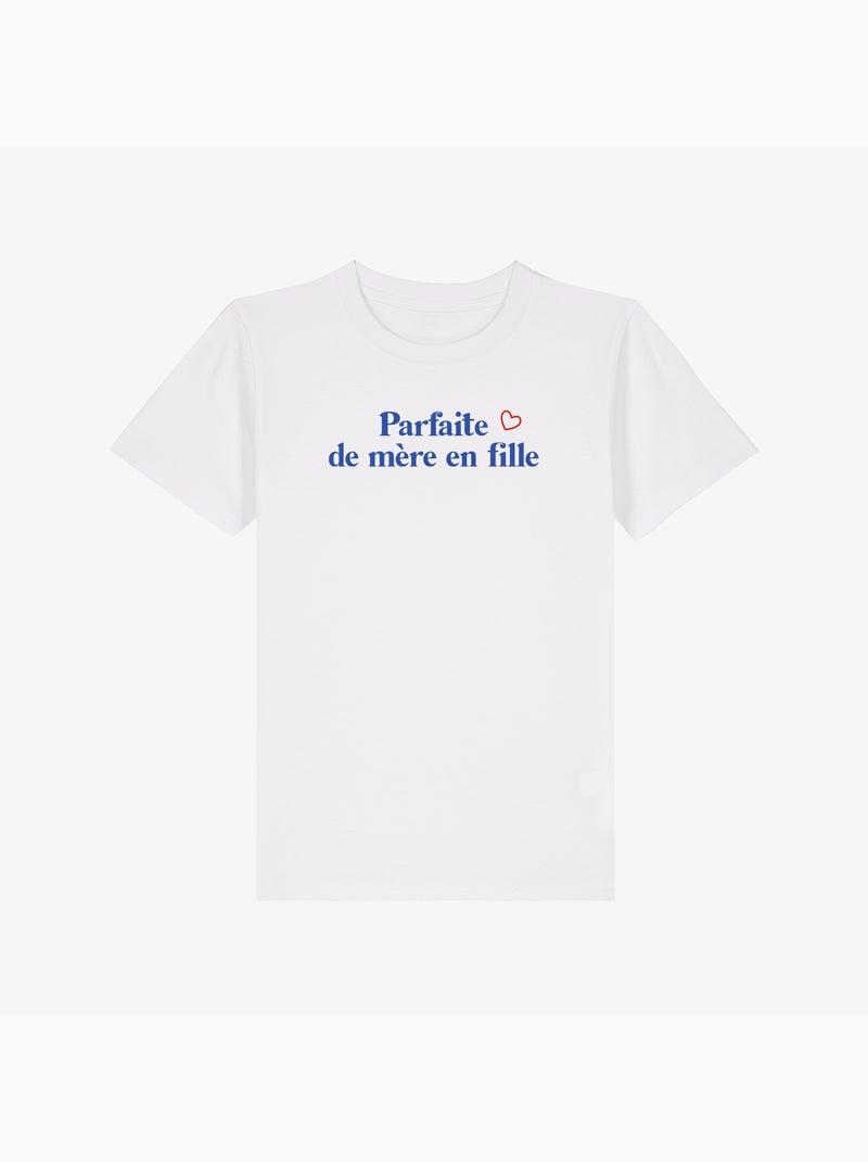 Tshirt Kinder PARFAITE DE MÈRE EN FILLE WAF Wit - Kiabi