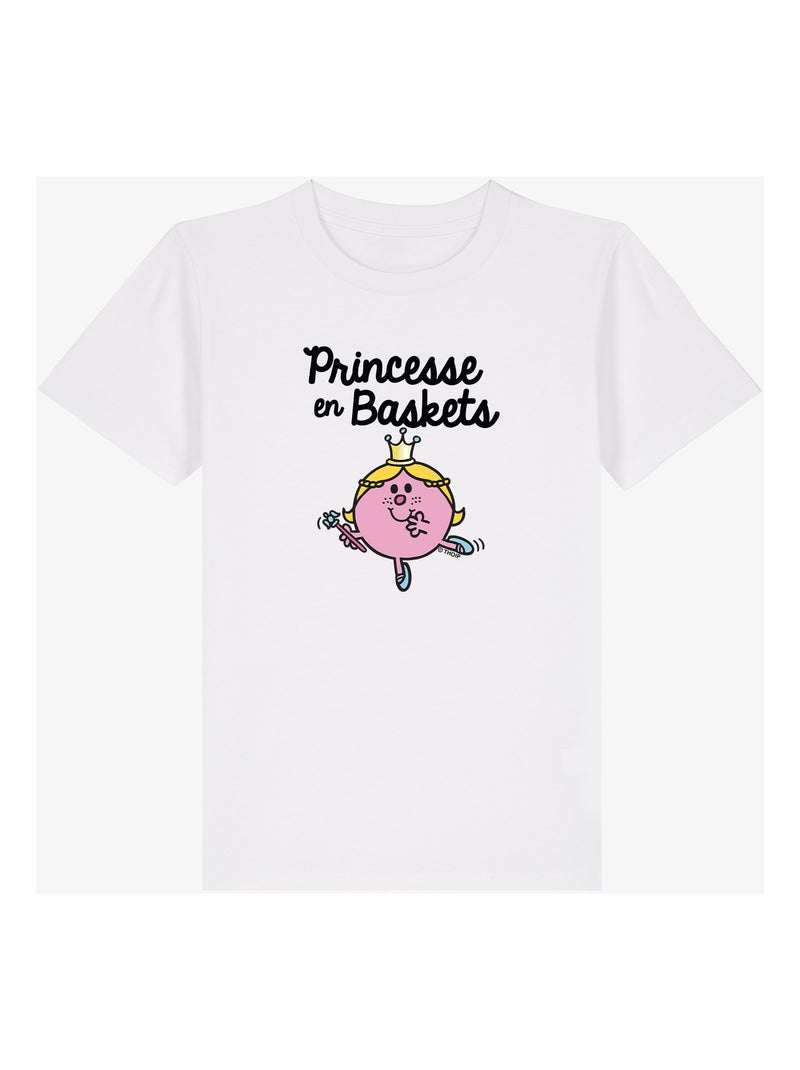 Tshirt Kinder PRINCESSE EN BASKET Wit - Kiabi